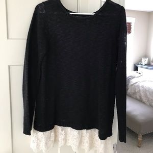Cute sweater with ruffle